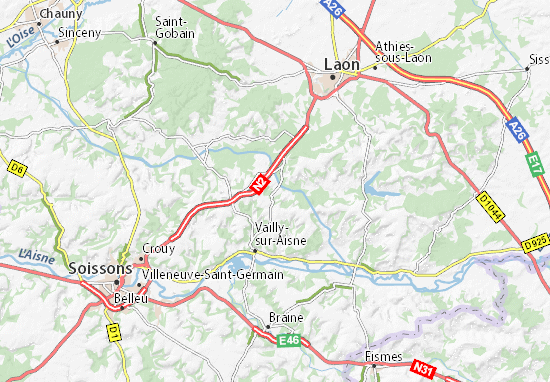 Mapa Pargny-Filain