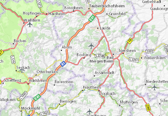Karte Stadtplan Boxberg