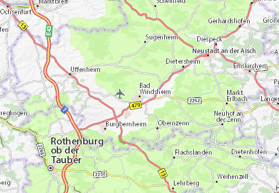 Karte Stadtplan Bad Windsheim