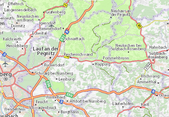 MICHELIN-Landkarte Hersbruck - Stadtplan Hersbruck - ViaMichelin