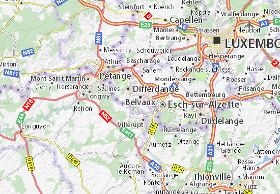 Mapa Belvaux