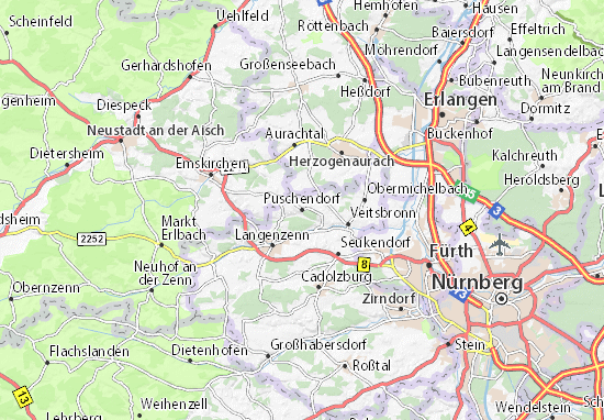 Mapa Puschendorf