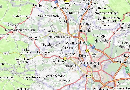 Mapa Obermichelbach