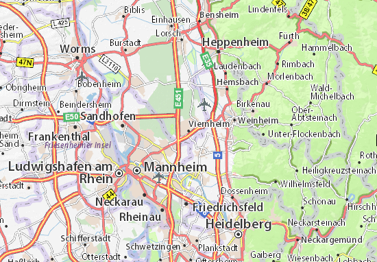 Viernheim Map