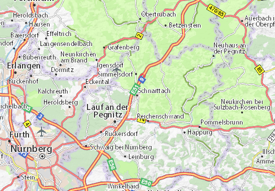 Karte Stadtplan Schnaittach