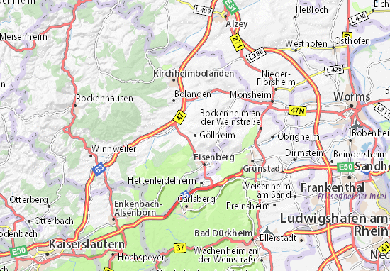 Karte Stadtplan Göllheim