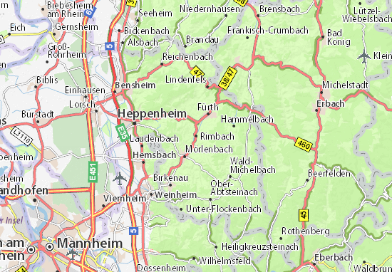 Karte Stadtplan Rimbach