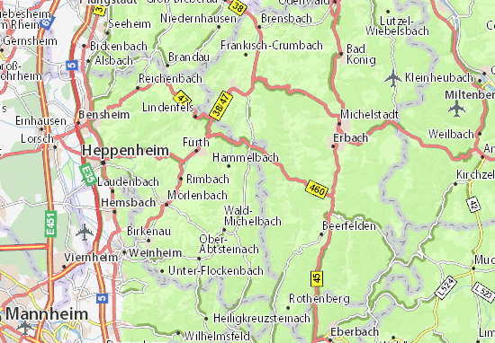Karte Stadtplan Gras-Ellenbach