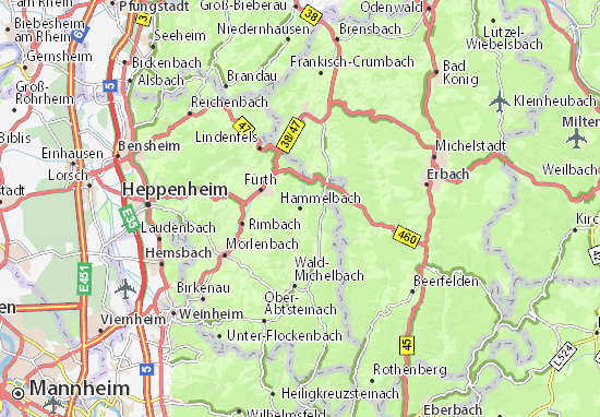 MICHELIN-Landkarte Hammelbach - Stadtplan Hammelbach - ViaMichelin