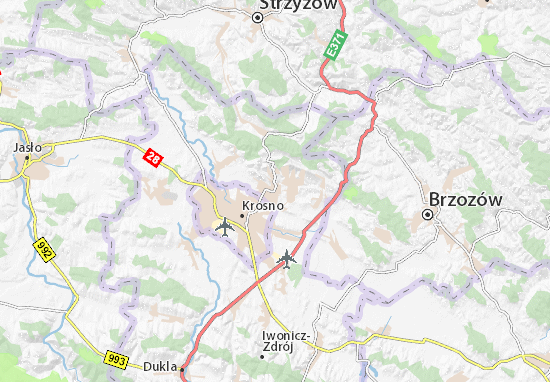 Kaart Plattegrond Korczyna