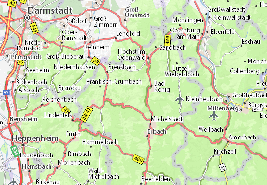 Karte Stadtplan Kirchbrombach