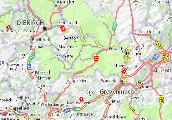 Kaart Plattegrond Consdorf