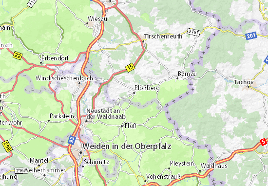 Mapa Plößberg