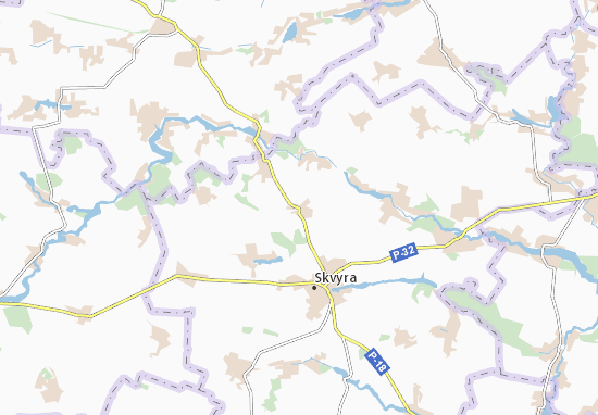 Mapa Velyki Yerchyky