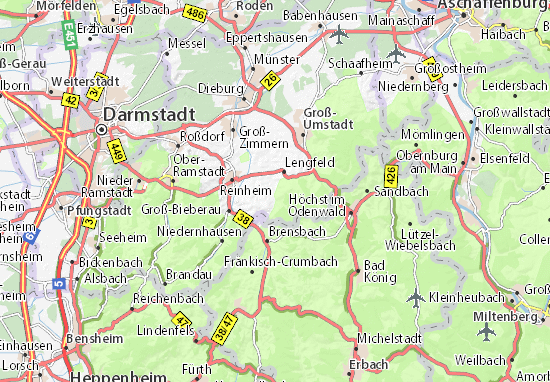 Mapa Nieder-Klingen