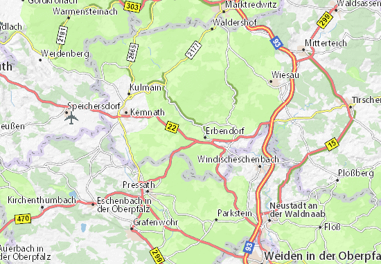 Mapa Schadenreuth