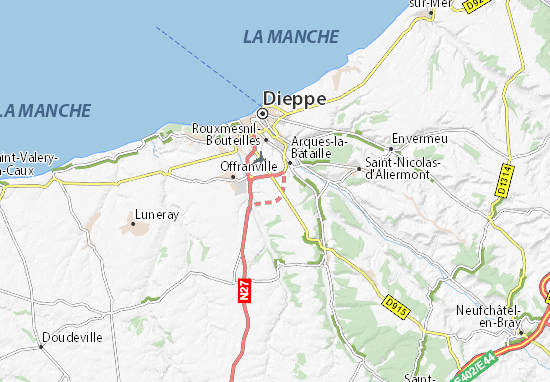 Mapa Tourville-sur-Arques