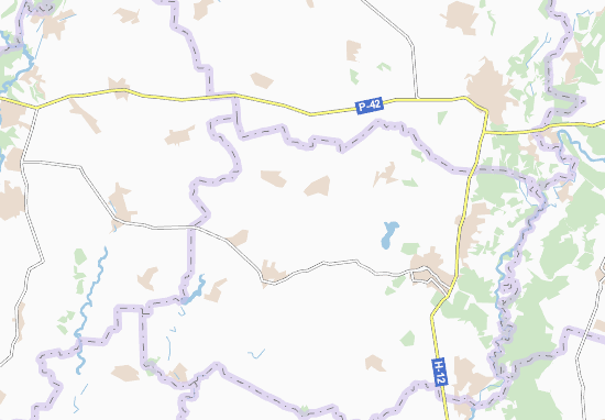 Karte Stadtplan Zhadany