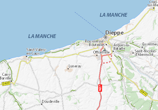 Mapa Ouville-la-Rivière