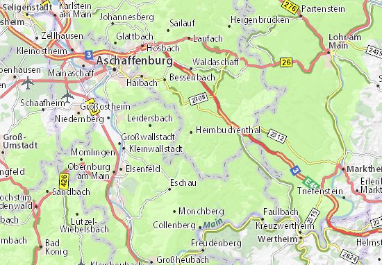 Karte Stadtplan Heimbuchenthal