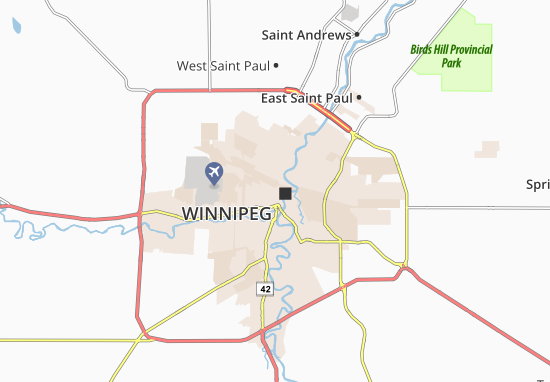 Mapa Winnipeg