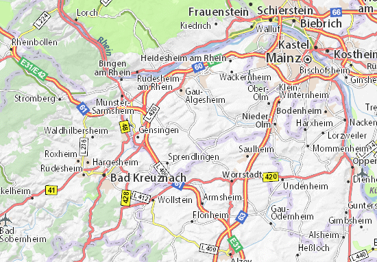 Mapa Ober-Hilbersheim