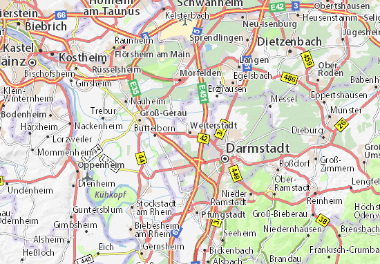 Mapa Weiterstadt
