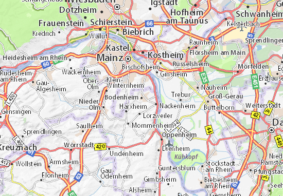 Mapa Bodenheim