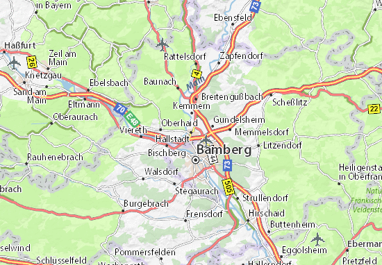 Karte Stadtplan Hallstadt