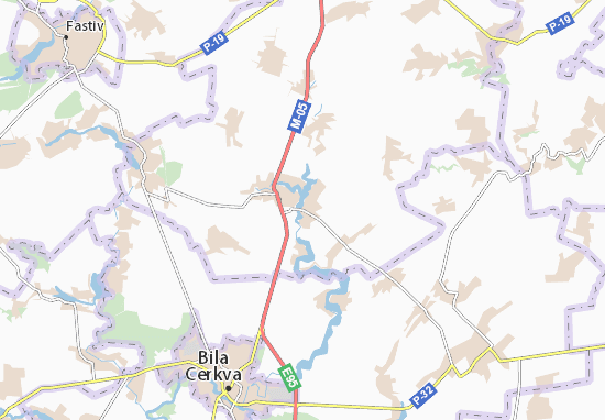 Mapa Salyvonky