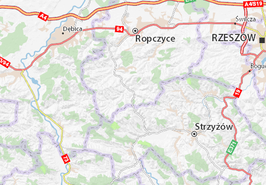 Karte Stadtplan Wielopole Skrzyńskie
