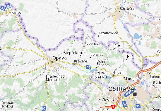 Kaart Plattegrond Štěpánkovice