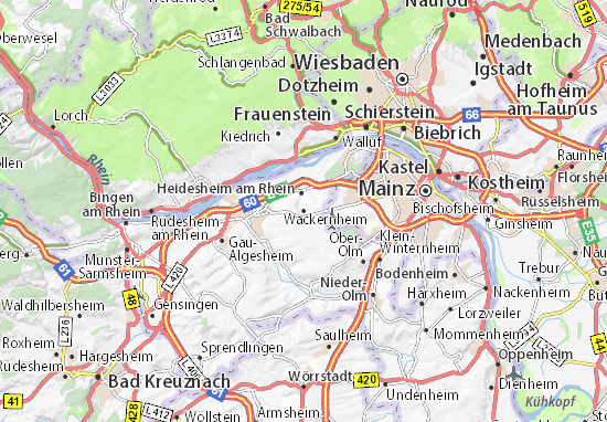 Karte Stadtplan Wackernheim