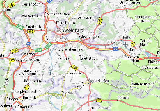Karte Stadtplan Grettstadt