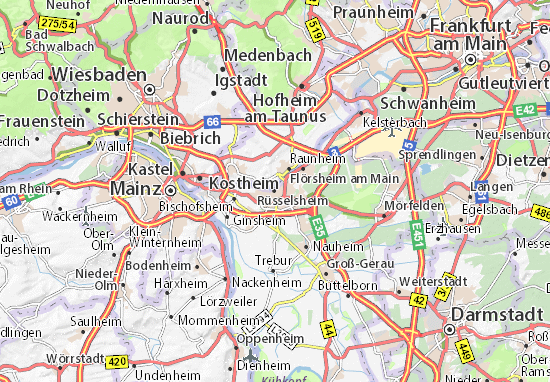 MICHELIN Rüsselsheim map - ViaMichelin