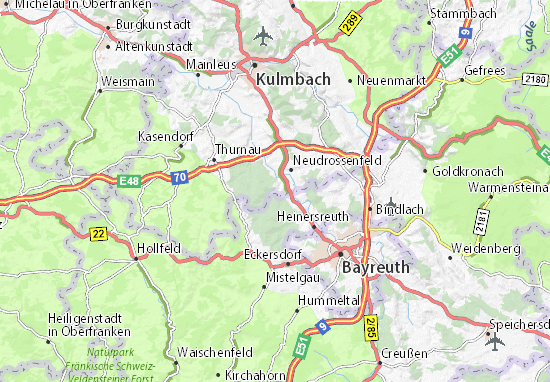 MICHELIN-Landkarte Jöslein - Stadtplan Jöslein - ViaMichelin