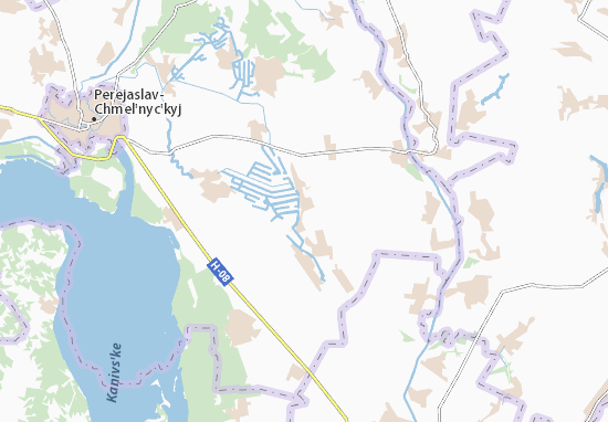 Karte Stadtplan Polohy-Verhuny