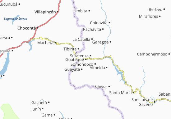 Kaart Plattegrond Guateque