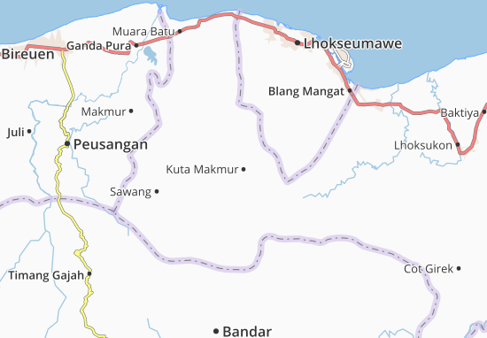 Karte Stadtplan Kuta Makmur