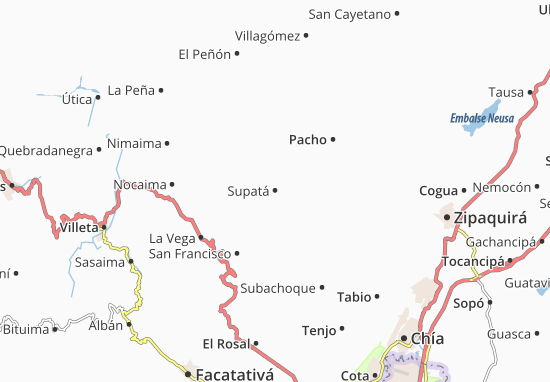 Karte Stadtplan Supatá