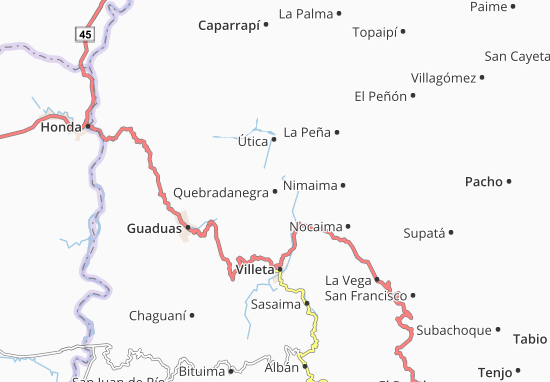 Kaart Plattegrond Quebradanegra