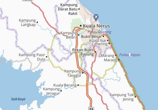 Karte Stadtplan Kampung Telemung