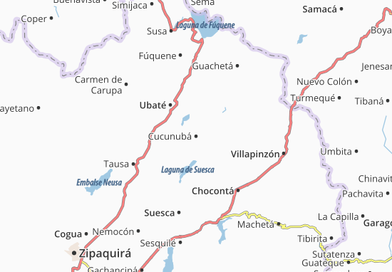 Kaart Plattegrond Cucunubá