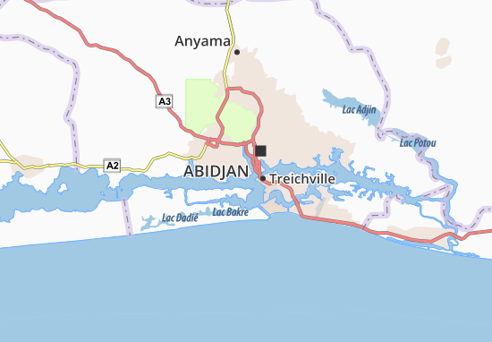 Karte Stadtplan Abobo Doumé