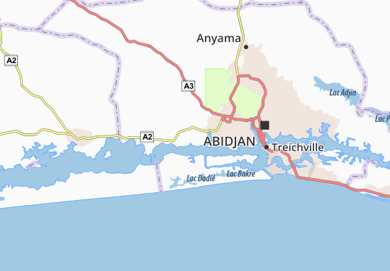 Mapa Abadjin-Kouté
