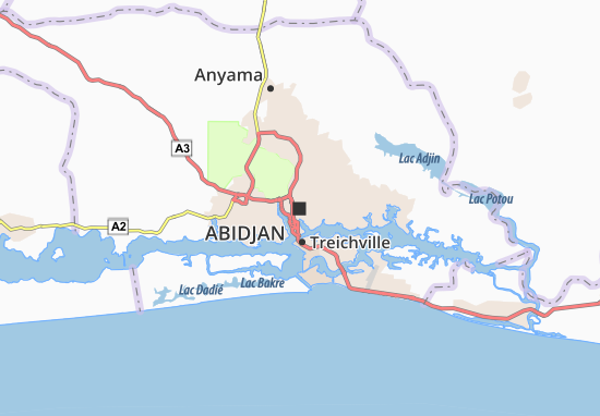 Mapa Abidjan