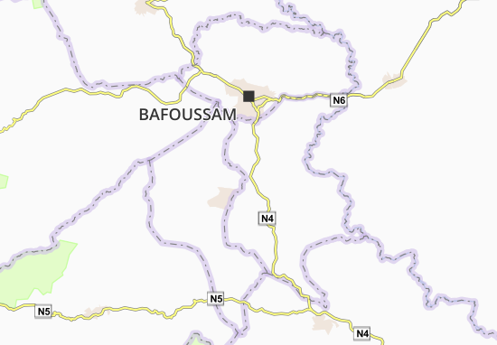 Mapa Bandjoun