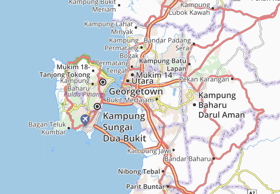 Karte Stadtplan Kampung Setol