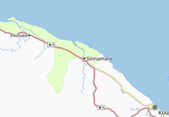 Mapa Sinnamary