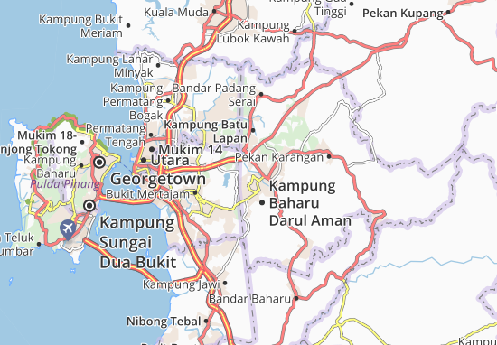 Karte Stadtplan Kampung Keladi